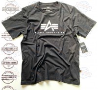 Футболка Alpha Industries BASIC LOGO TEE (BLACK)